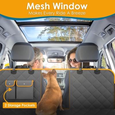 Show full view: PAWBEE Dog Car Seat Cover & Belt, Grey slide 5 of 10