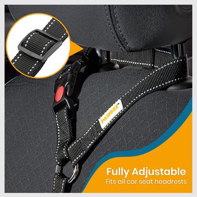 Show full view: PAWBEE Headrest Dog Seat Belt, Black, 2 count slide 5 of 11
