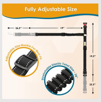 Show full view: PAWBEE Headrest Dog Seat Belt, Black, 2 count slide 7 of 11