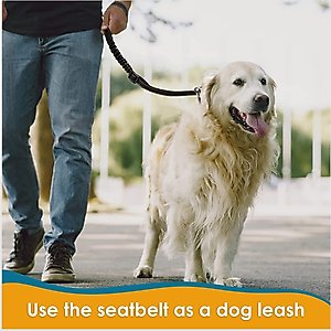 PAWBEE Headrest Dog Seat Belt, Black, 2 count