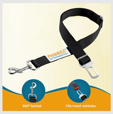 Show full view: PAWBEE Regular Dog Seat Belt, Black, 2 count slide 4 of 8