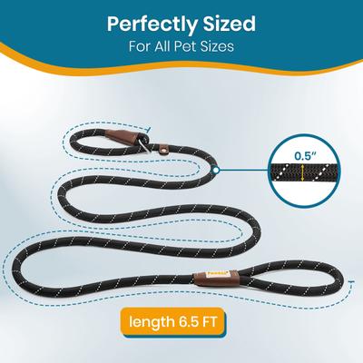 Show full view: PAWBEE Slip Rope Training Dog Leash, 6-ft long, 1/2-in wide slide 2 of 10