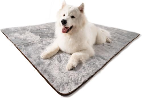 Show full view: PawBrands PupProtector Cool Comfort Waterproof Throw Dog Blanket, Grey, King slide 3 of 6