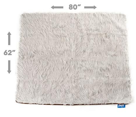 Show full view: PawBrands PupProtector Cool Comfort Waterproof Throw Dog Blanket, Grey, King slide 4 of 6