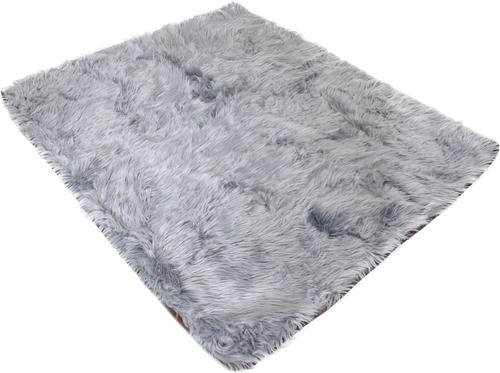 Show full view: PawBrands PupProtector Premium Faux Fur Waterproof Throw Blanket, Charcoal Grey, King slide 3 of 5