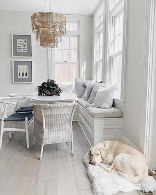 Show full view: PawBrands PupRug Faux Fur Curve Orthopedic Pillow Dog Bed with Removable Cover, White/Brown, Large/X-Large slide 4 of 11