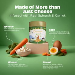 Pawfect All Natural Cheese Biscuits with Grain-Free Carrot, Spinach & Eggs Crunchy Dog Training Treats, 3.53-oz tin slide 2 of 8