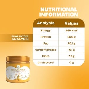 Pawfect All Natural Peanut Butter with Banana & Flaxseeds Grain-Free Food Topper & Lickable Dog Treat, 9.7-oz jar