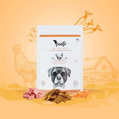 Show full view: Pawfect Woofur Chicken & Carrot Air-Dried All Natural Grain-Free Jerky Dog Training Treat, 1.76-oz bag slide 9 of 10