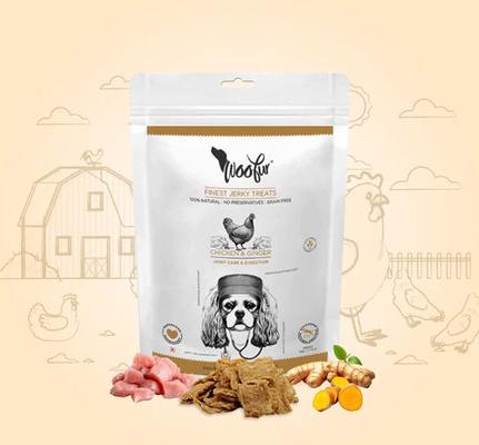 Show full view: Pawfect Woofur Chicken & Ginger Air-Dried All Natural Grain-Free Jerky Dog Training Treat, 1.76-oz bag slide 9 of 11