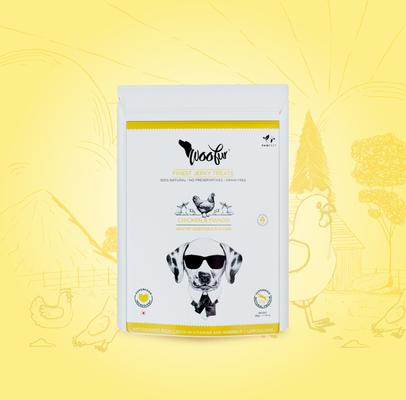 Show full view: Pawfect Woofur Chicken & Mango Air-Dried All Natural Grain-Free Jerky Dog Training Treat, 1.76-oz bag slide 4 of 10