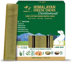 Pawfect Dentamust Himalayan Cheese Chews Medium All Natural High-Protein Grain-Free with Aloe Vera Green Tea Extract Honey Fennel & Sesame Seeds Dental Dog Treats, 6.87-oz