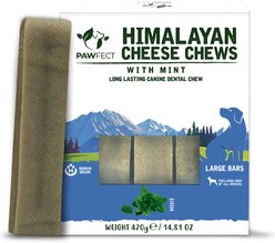 Pawfect Himalayan Cheese Chews Large All Natural High-Protein Grain-Free Dental with Mint Dog Treats, 3 count