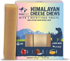 Pawfect Himalayan Cheese Chews Large All Natural High-Protein Grain-Free with Apple Coconut & Mango Dental Dog Treats, 3 count