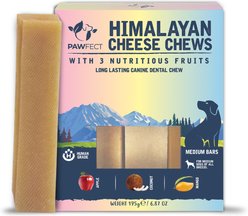 Pawfect Himalayan Cheese Chews Medium All Natural High-Protein Grain-Free with Apple, Coconut & Mango Dental Dog Treats, 3 count