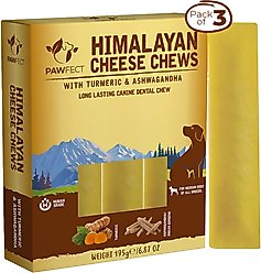 Pawfect Himalayan Cheese Medium with Turmeric & Ashwagandha Dog Chews, 3 count