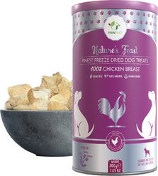 Pawfect Nature's Feast All Natural Grain-Free Chicken Breast Freeze-Dried Single Ingredient Dog Training Treats, 7.05-oz canister
