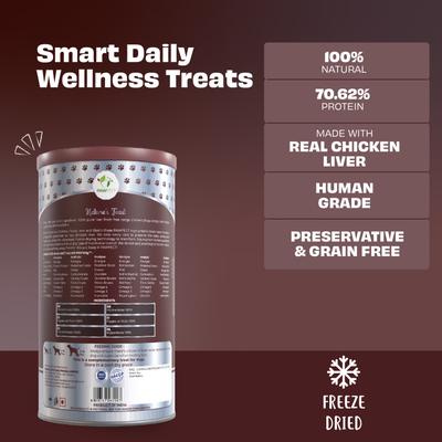 Show full view: Pawfect Nature's Feast All Natural Grain-Free Chicken Liver Freeze-Dried Single Ingredient Dog Training Treats, 7-oz canister slide 3 of 9