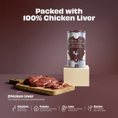 Show full view: Pawfect Nature's Feast All Natural Grain-Free Chicken Liver Freeze-Dried Single Ingredient Dog Training Treats, 7-oz canister slide 4 of 9
