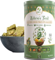 Pawfect Nature's Feast All Natural Grain-Free Chicken with Asian Greens Freeze-Dried Dog Training Treats, 5.29-oz canister