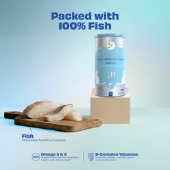 Pawfect Nature's Feast All Natural Grain-Free Fish Meat Freeze-Dried Single Ingredient Cat Training Treats, 5.29-oz canister slide 2 of 8