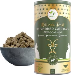 Pawfect Nature's Feast Goat Meat Grain-Free All Natural Freeze-Dried Cat Training Treat, 5.29-oz canister