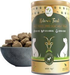 Pawfect Nature's Feast All Natural Grain-Free Goat Meat Freeze-Dried Single Ingredient Dog Training Treats, 1.76-oz canister