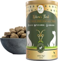 Pawfect Nature's Feast Goat Meat Grain-Free All Natural Freeze-Dried Dog Training Treat, 5.29-oz canister