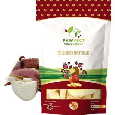 Pawfect Pawfect Nature's Munch Freeze-Dried Apple All Natural Vegan Dog Training Treat, 1.41-oz bag