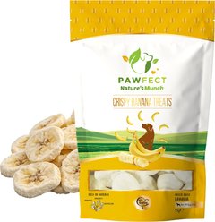 Pawfect Nature's Munch Freeze-Dried Banana All Natural Vegan Dog Training Treat, 1.94-oz bag