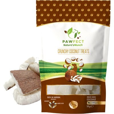 Pawfect Pawfect Nature's Munch All Natural Grain-Free Real Coconut Freeze-Dried Single Ingredient Dog Training Treats, 1.76-oz bag