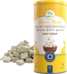Pawfect Nature's Munch All Natural Grain-Free Daily Chomp Cheese Freeze-Dried Dog Daily Wellness Training Treats, 2.65-oz canister