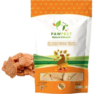 Pawfect Nature's Munch All Natural Grain-Free Real Papaya Freeze-Dried Single Ingredient Dog Training Treats, 1.41-oz bag