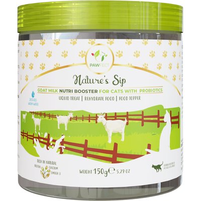 Pawfect Pawfect Nature's Sip All Natural Probiotic Goat Milk Powder Grain-Free Cat Food Topper & Liquid Treat, 5.29-oz jar