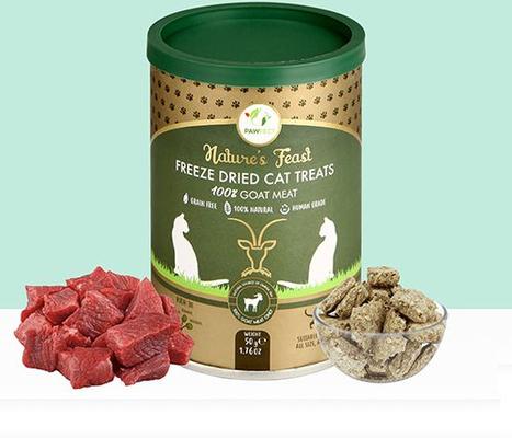 Show full view: Pawfect Nature's Feast Goat Meat Grain-Free All Natural Freeze-Dried Cat Training Treat, 1.76-oz canister slide 10 of 11