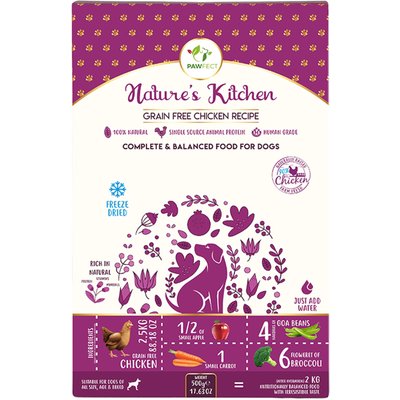 Pawfect Pawfect Nature's Kitchen Freeze-Dried Food-Chicken Recipe Dog Treats, 17.63-oz bag