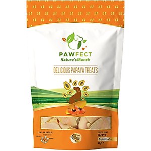 Pawfect Nature's Munch Freeze-Dried Papaya All Natural Vegan Dog Training Treat, 1.41-oz bag