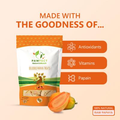 Show full view: Pawfect Nature's Munch Freeze-Dried Papaya All Natural Vegan Dog Training Treat, 1.41-oz bag slide 5 of 8