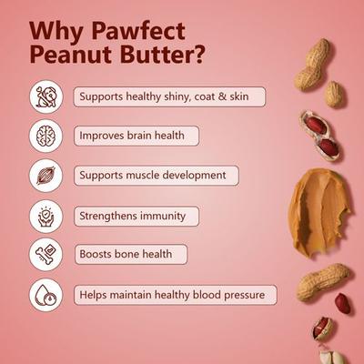 Show full view: Pawfect All Natural Peanut Butter with Banana & Flaxseeds Grain-Free Food Topper & Lickable Dog Treat, 3.53-oz jar slide 5 of 10