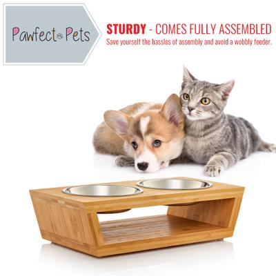 Show full view: Pawfect Pets Premium Non-Skid Elevated Dog & Cat Bowl, 2.5-cup slide 3 of 12