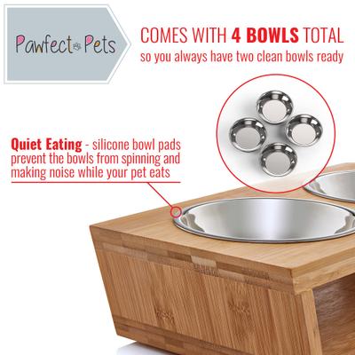 Show full view: Pawfect Pets Premium Non-Skid Elevated Dog & Cat Bowl, 2.5-cup slide 4 of 12