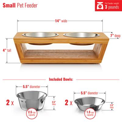 Show full view: Pawfect Pets Premium Non-Skid Elevated Dog & Cat Bowl, 2.5-cup slide 5 of 12