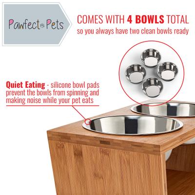 Show full view: Pawfect Pets Premium Non-Skid Elevated Dog & Cat Bowl, 6-cup slide 3 of 11