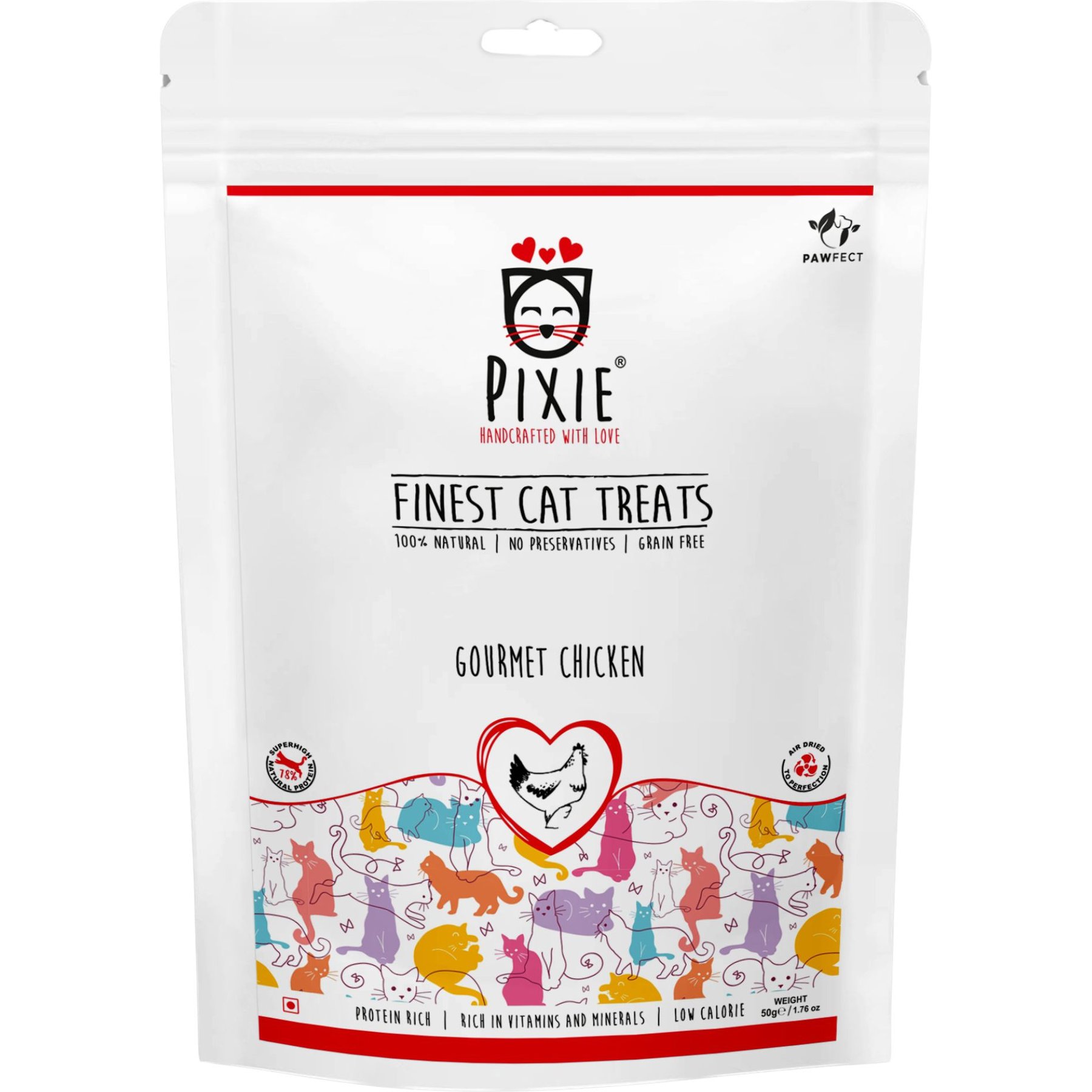 Pawfect Pixie Air-Dried Chicken Cat Treat, 50-gram bag