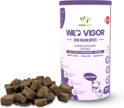 Pawfect Wild Vigor All Natural Grain-Free Calming Supplement Chews for Dogs, 60 chews canister