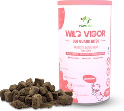 Pawfect Wild Vigor Gut Guard Bites All Natural Grain-Free Freeze-Dried Dog Digestive Supplement Chews, 60 count