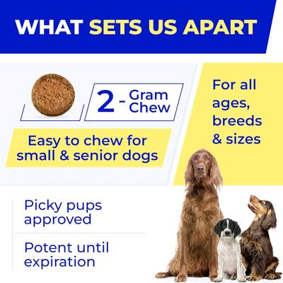 Show full view: PawfectChew Digestive Enzymes Prebiotics Fiber Chews Supplement for Dogs, 120 count slide 6 of 11