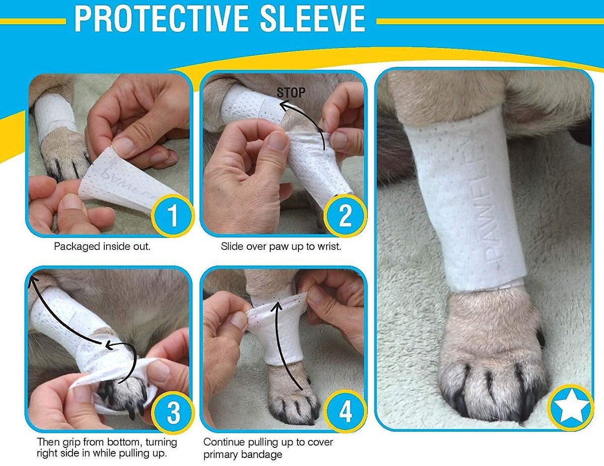 PawFlex Protective Sleeve Disposable Dog Bandage Cover