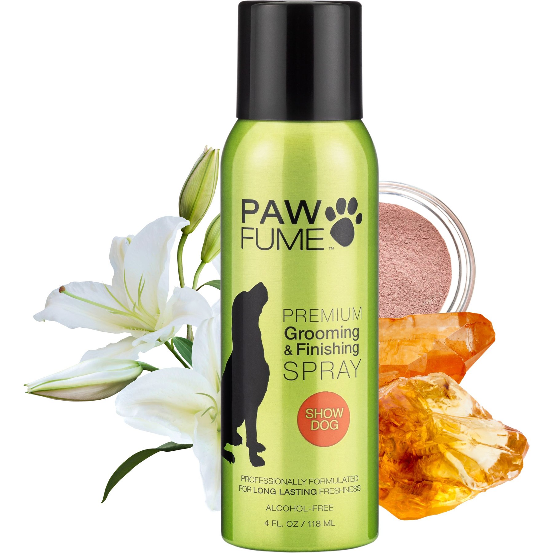 Pawfume Premium ShowDog Grooming & Finishing Dog Spray, 4-fl oz bottle
