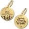 Show in main carousel: PawFurEver Circle Personalized Dog ID Tag, Gold, Darknight slide 1 of 10